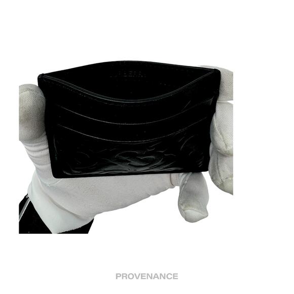 🔴 Burberry TB Monogram Card Holder Wallet - Embossed Black - Picture 8 of 8